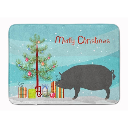Carolines Treasures Berkshire Pig Christmas Machine Washable Memory Foam Mat BB9300RUG
